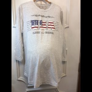 Patriotic maternity LS tee Size S